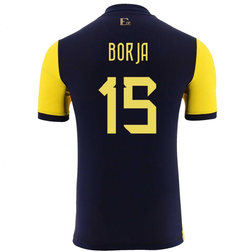 Danxen Kvinnor Ecuador Ronny Borja #15 Gul Hemmatröja Matchtröjor 24-26 Tröjor T-Tröja