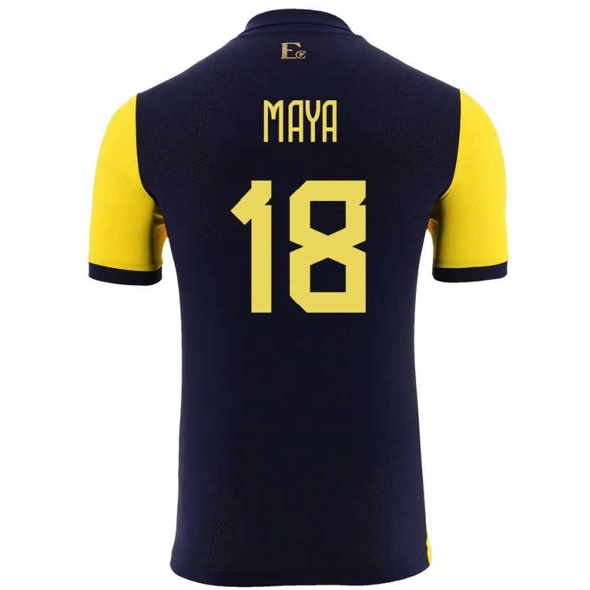 Danxen Kvinnor Ecuador Jhoel Maya #18 Gul Hemmatröja Matchtröjor 24-26 Tröjor T-Tröja