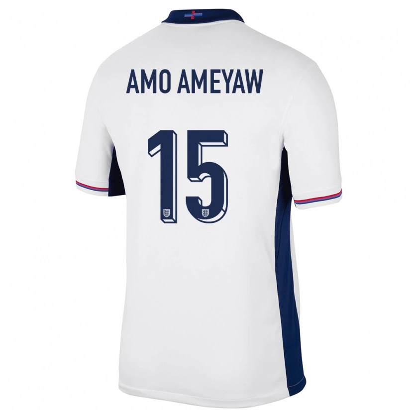 Danxen Kvinnor England Samuel Amo-Ameyaw #15 Vit Hemmatröja Matchtröjor 24-26 Tröjor T-Tröja
