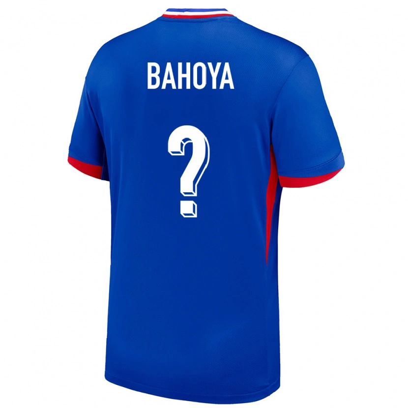 Danxen Kvinnor Frankrike Jean-Mattéo Bahoya #0 Blå Hemmatröja Matchtröjor 24-26 Tröjor T-Tröja