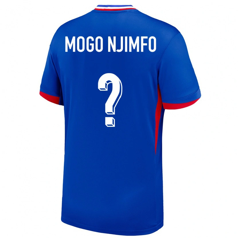 Danxen Kvinnor Frankrike Arthur Mogo Njimfo #0 Blå Hemmatröja Matchtröjor 24-26 Tröjor T-Tröja
