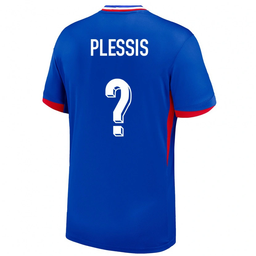 Danxen Kvinnor Frankrike Mathys Plessis #0 Blå Hemmatröja Matchtröjor 24-26 Tröjor T-Tröja