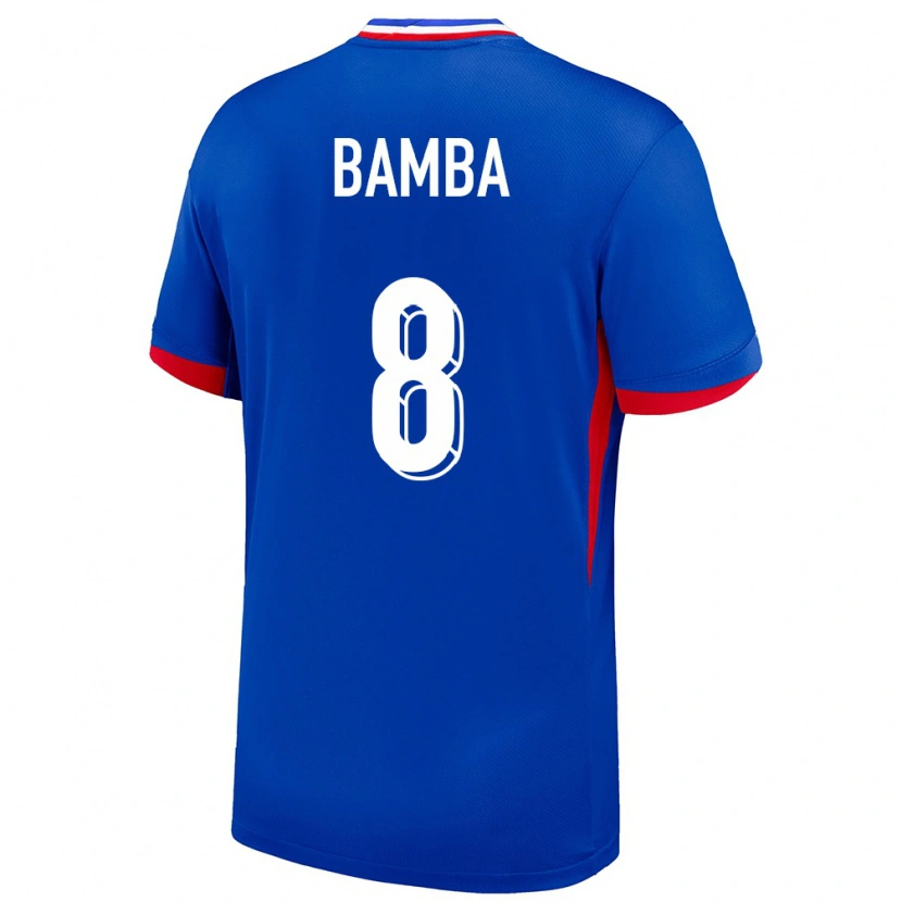 Danxen Kvinnor Frankrike Aladji Bamba #8 Blå Hemmatröja Matchtröjor 24-26 Tröjor T-Tröja