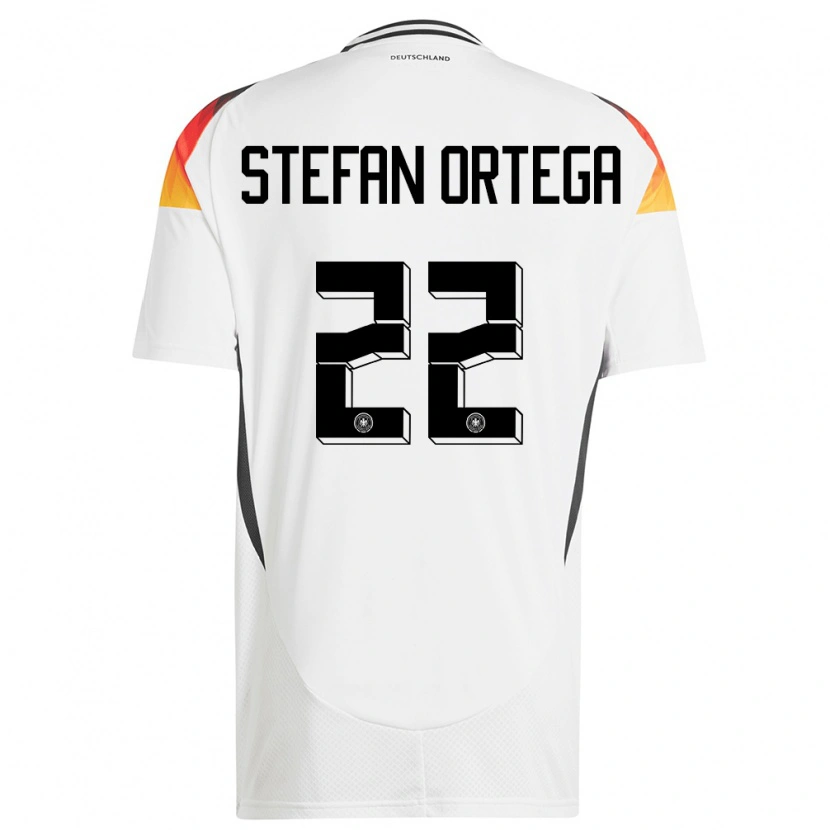 Danxen Kvinnor Tyskland Stefan Ortega #22 Vit Hemmatröja Matchtröjor 24-26 Tröjor T-Tröja
