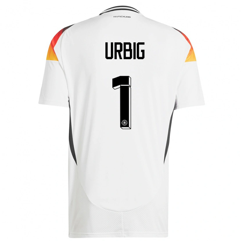 Danxen Kvinnor Tyskland Jonas Urbig #1 Vit Hemmatröja Matchtröjor 24-26 Tröjor T-Tröja