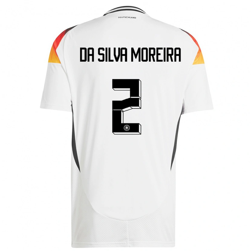 Danxen Kvinnor Tyskland Eric Da Silva Moreira #2 Vit Hemmatröja Matchtröjor 24-26 Tröjor T-Tröja