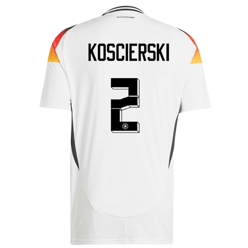 Danxen Kvinnor Tyskland Kacper Koscierski #2 Vit Hemmatröja Matchtröjor 24-26 Tröjor T-Tröja