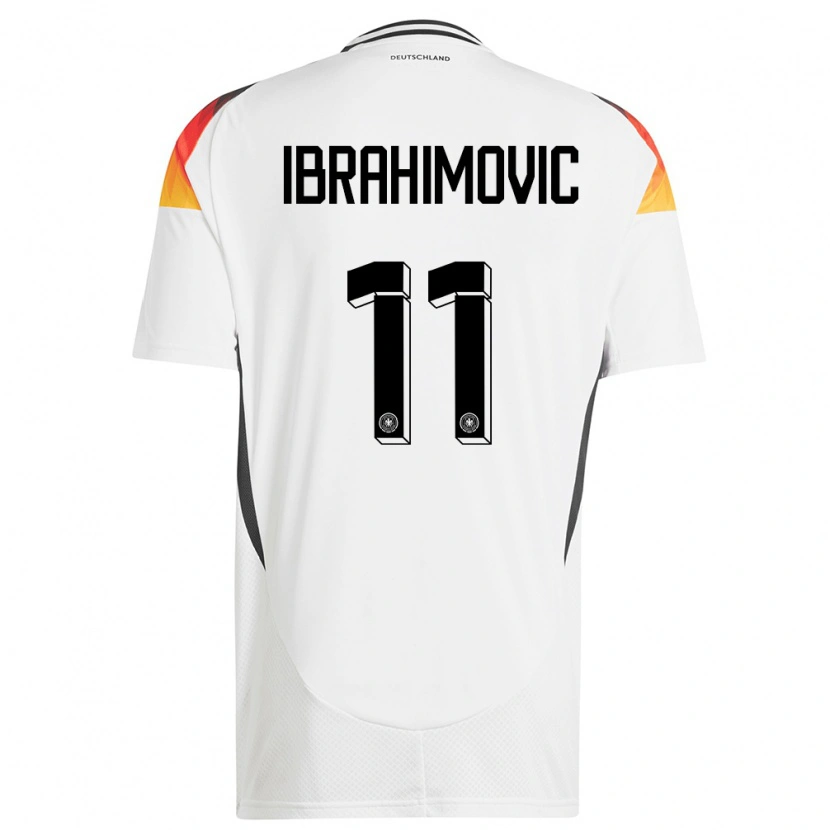 Danxen Kvinnor Tyskland Arijon Ibrahimovic #11 Vit Hemmatröja Matchtröjor 24-26 Tröjor T-Tröja