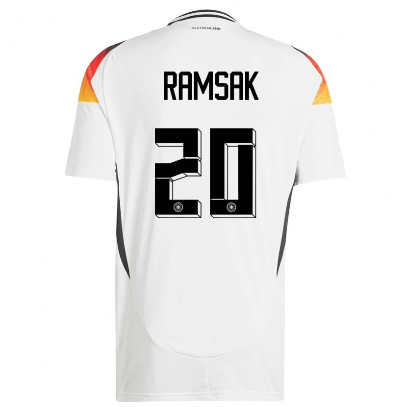 Danxen Kvinnor Tyskland Robert Ramsak #20 Vit Hemmatröja Matchtröjor 24-26 Tröjor T-Tröja
