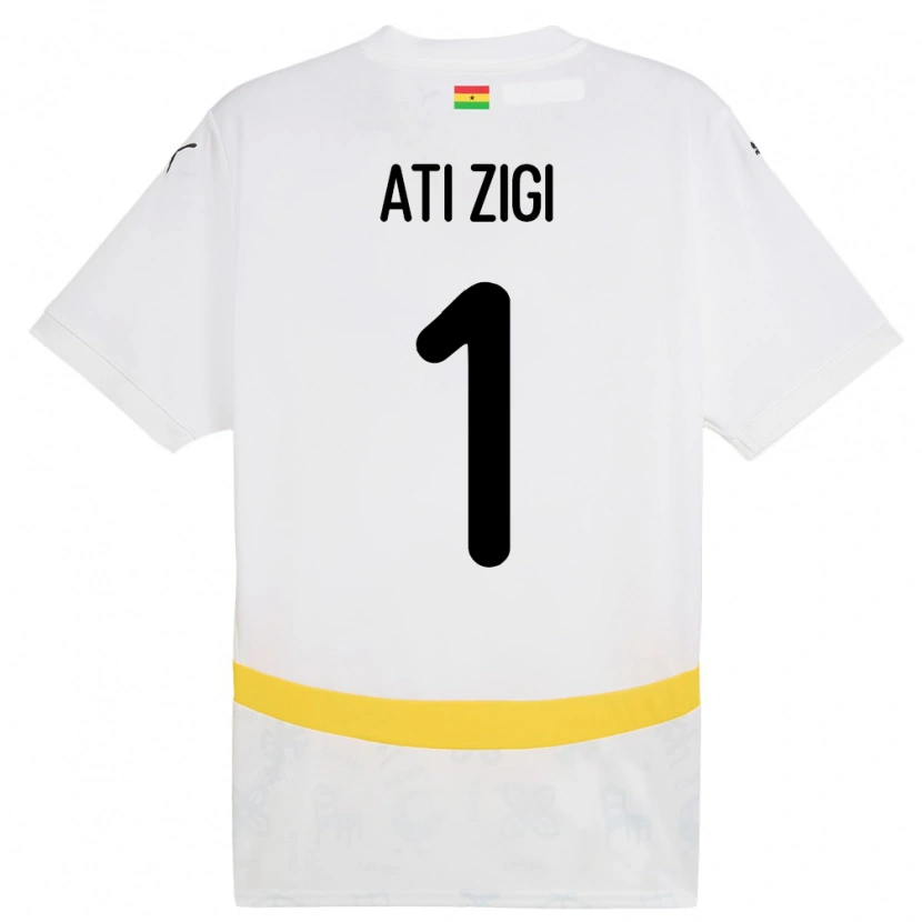 Danxen Kvinnor Ghana Lawrence Ati Zigi #1 Vit Hemmatröja Matchtröjor 24-26 Tröjor T-Tröja