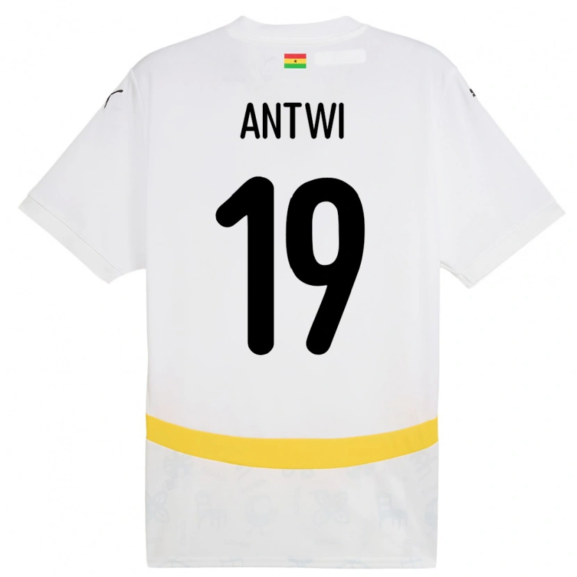 Danxen Kvinnor Ghana Emmanuel Antwi #19 Vit Hemmatröja Matchtröjor 24-26 Tröjor T-Tröja