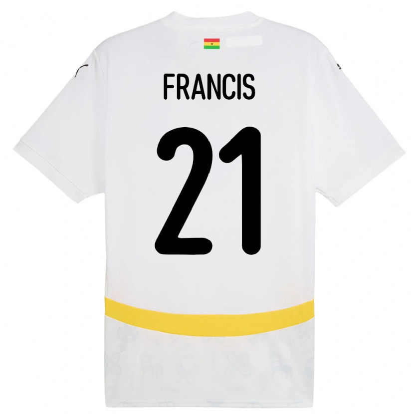 Danxen Kvinnor Ghana Abu Francis #21 Vit Hemmatröja Matchtröjor 24-26 Tröjor T-Tröja