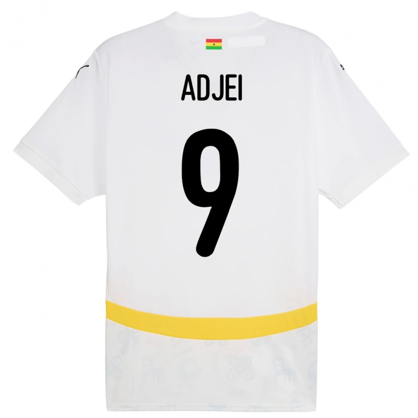 Danxen Kvinnor Ghana Vivian Adjei #9 Vit Hemmatröja Matchtröjor 24-26 Tröjor T-Tröja