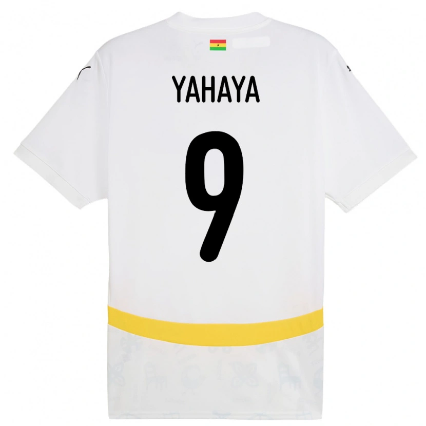 Danxen Kvinnor Ghana Mohammed Yahaya #9 Vit Hemmatröja Matchtröjor 24-26 Tröjor T-Tröja