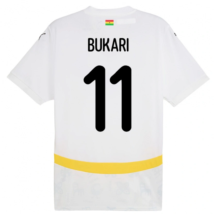 Danxen Kvinnor Ghana Osman Bukari #11 Vit Hemmatröja Matchtröjor 24-26 Tröjor T-Tröja