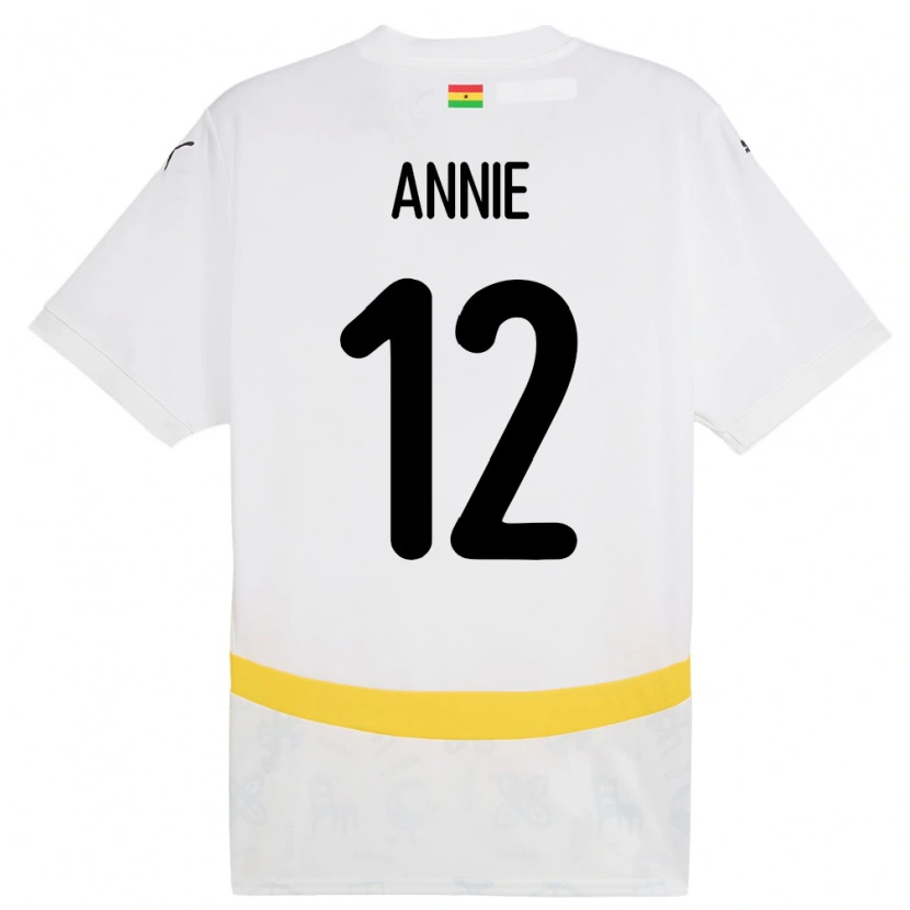 Danxen Kvinnor Ghana Henrietta Annie #12 Vit Hemmatröja Matchtröjor 24-26 Tröjor T-Tröja