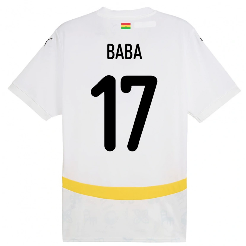 Danxen Kvinnor Ghana Abdul-Rahman Baba #17 Vit Hemmatröja Matchtröjor 24-26 Tröjor T-Tröja