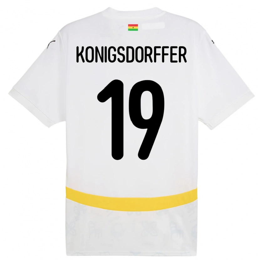 Danxen Kvinnor Ghana Ransford-Yeboah Konigsdorffer #19 Vit Hemmatröja Matchtröjor 24-26 Tröjor T-Tröja