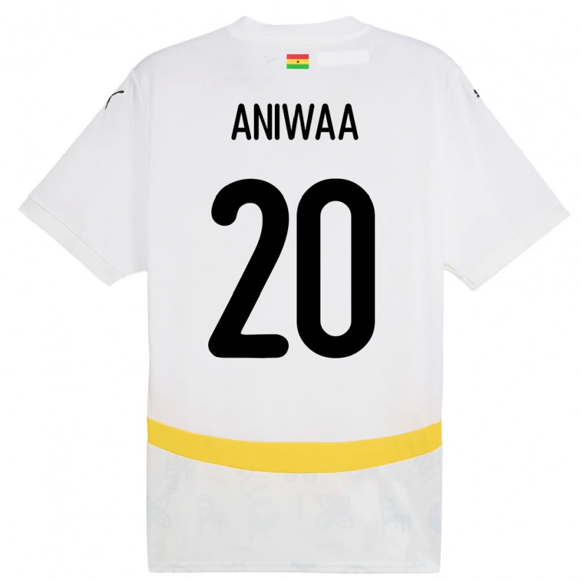 Danxen Kvinnor Ghana Louisa Aniwaa #20 Vit Hemmatröja Matchtröjor 24-26 Tröjor T-Tröja