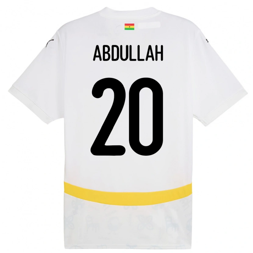 Danxen Kvinnor Ghana Razak Abdullah #20 Vit Hemmatröja Matchtröjor 24-26 Tröjor T-Tröja