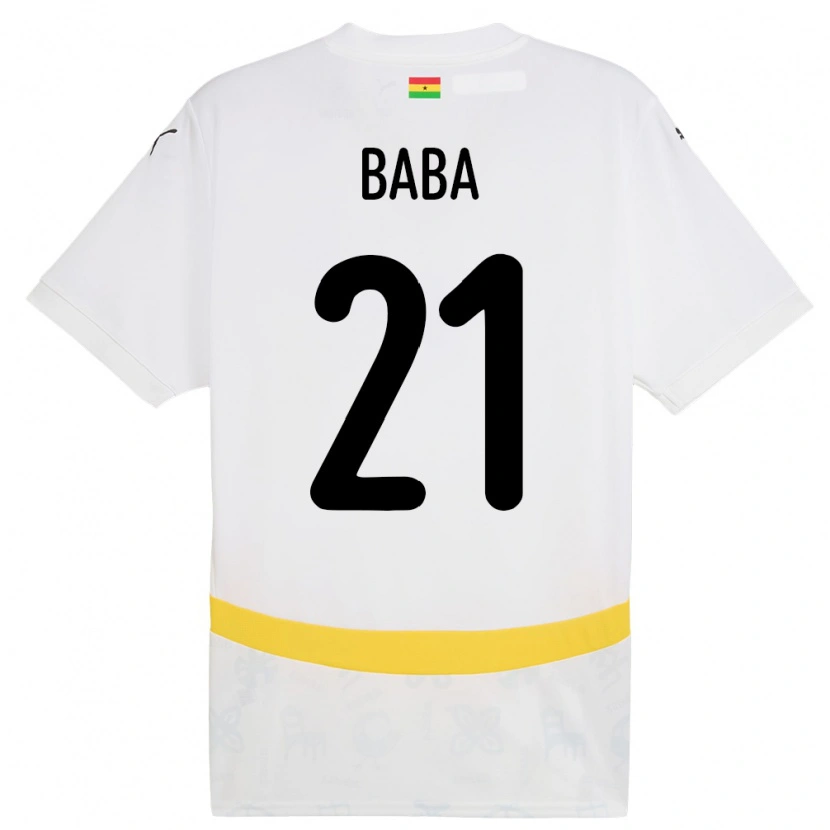 Danxen Kvinnor Ghana Iddrisu Baba #21 Vit Hemmatröja Matchtröjor 24-26 Tröjor T-Tröja