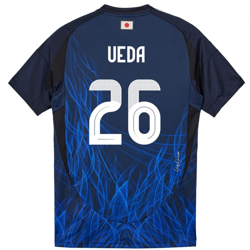 Danxen Kvinnor Japan Ayase Ueda #26 Mörkblå Hemmatröja Matchtröjor 24-26 Tröjor T-Tröja