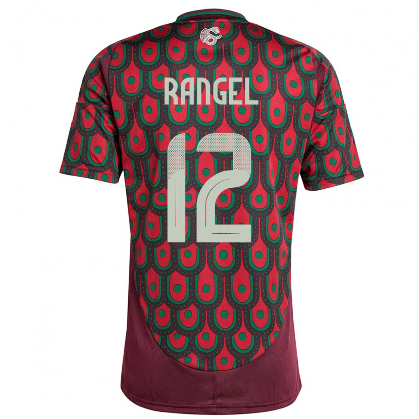 Danxen Kvinnor Mexiko Raúl Rangel #12 Rödbrun Hemmatröja Matchtröjor 24-26 Tröjor T-Tröja