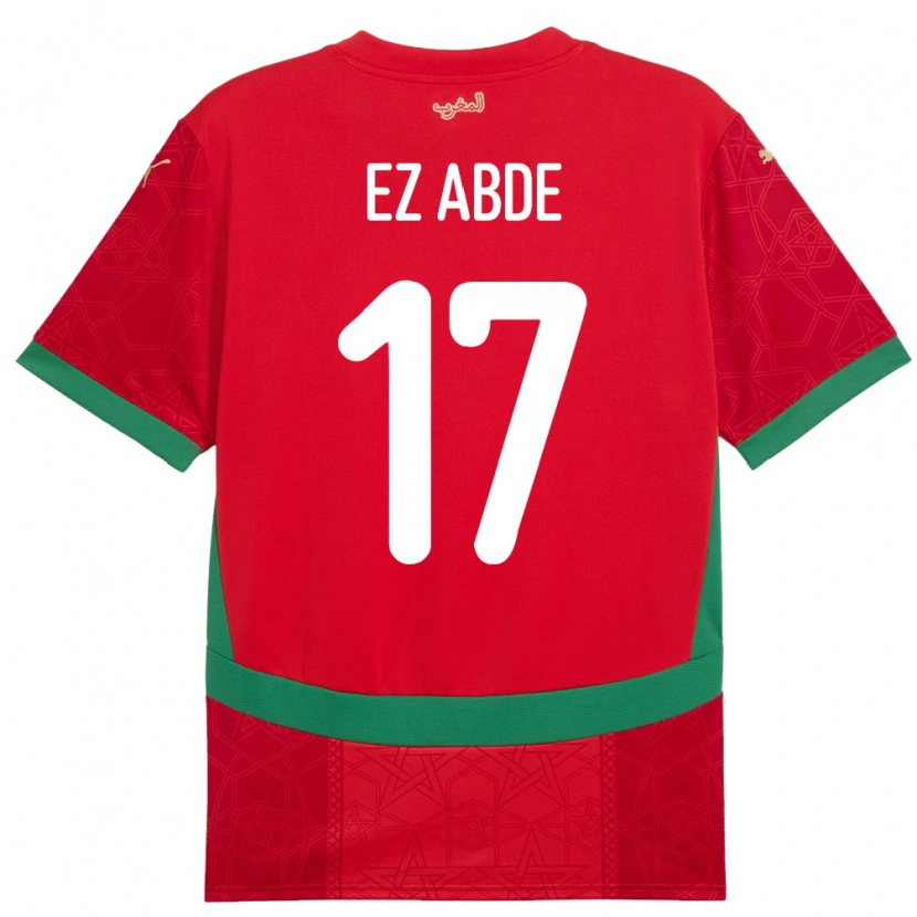 Danxen Kvinnor Marocko Abde Ezzalzouli #17 Röd Hemmatröja Matchtröjor 24-26 Tröjor T-Tröja