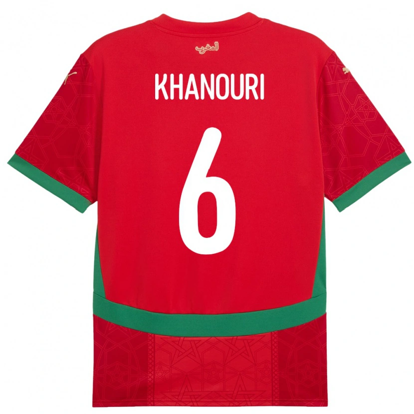 Danxen Kvinnor Marocko Adam Khanouri #6 Röd Hemmatröja Matchtröjor 24-26 Tröjor T-Tröja