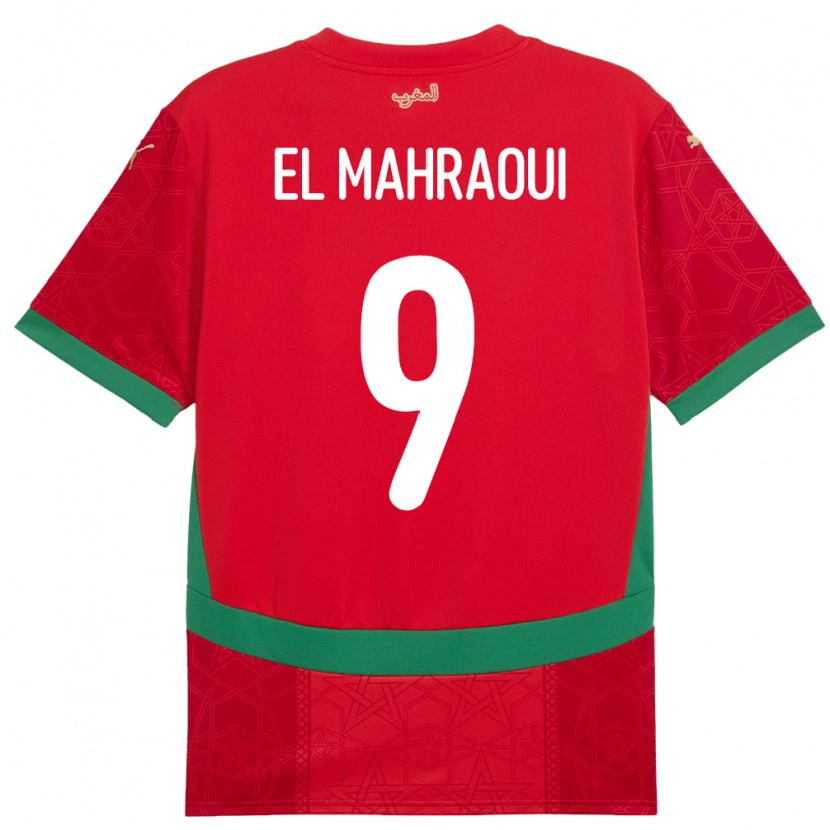 Danxen Kvinnor Marocko Anas El Mahraoui #9 Röd Hemmatröja Matchtröjor 24-26 Tröjor T-Tröja
