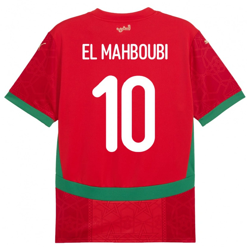 Danxen Kvinnor Marocko Anas El Mahboubi #10 Röd Hemmatröja Matchtröjor 24-26 Tröjor T-Tröja