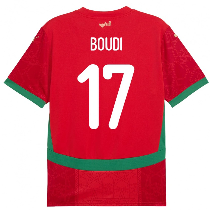 Danxen Kvinnor Marocko Said Boudi #17 Röd Hemmatröja Matchtröjor 24-26 Tröjor T-Tröja