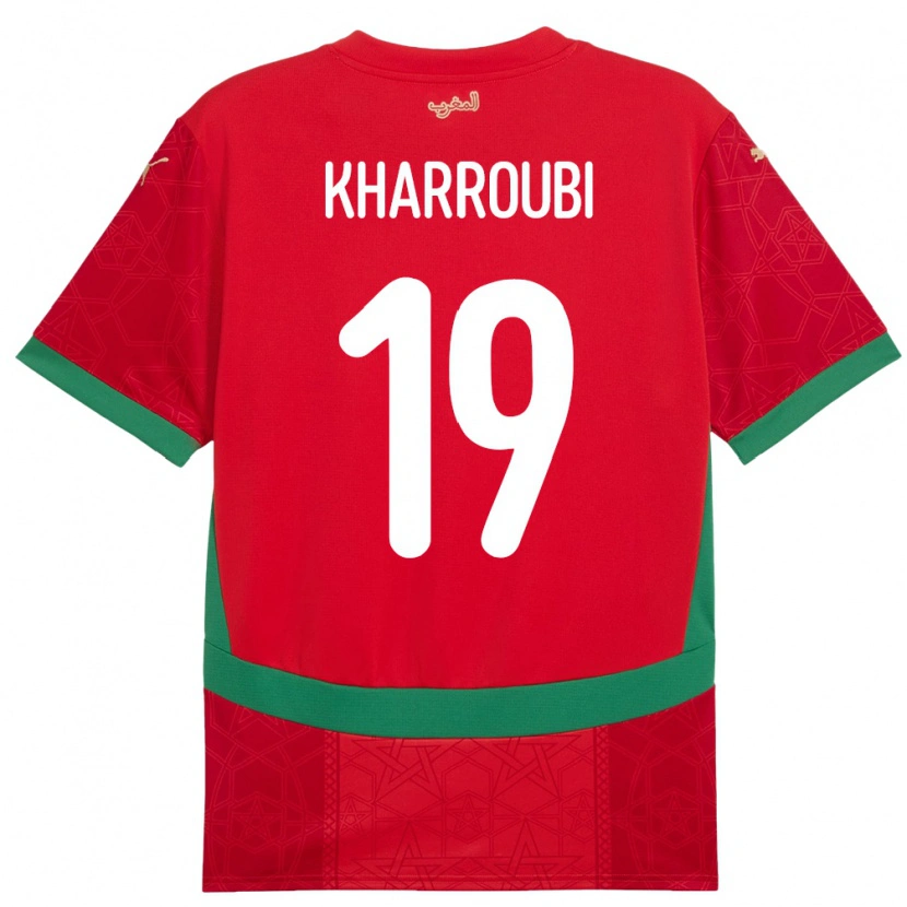 Danxen Kvinnor Marocko Amine Kharroubi #19 Röd Hemmatröja Matchtröjor 24-26 Tröjor T-Tröja