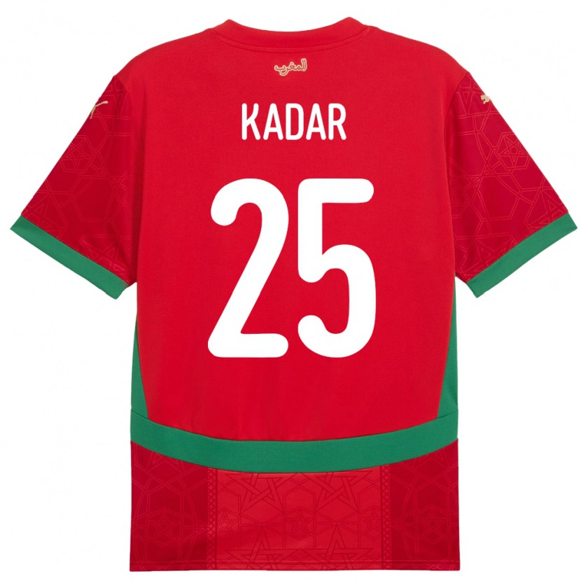 Danxen Kvinnor Marocko Nawfel-Abdelkader Kadar #25 Röd Hemmatröja Matchtröjor 24-26 Tröjor T-Tröja