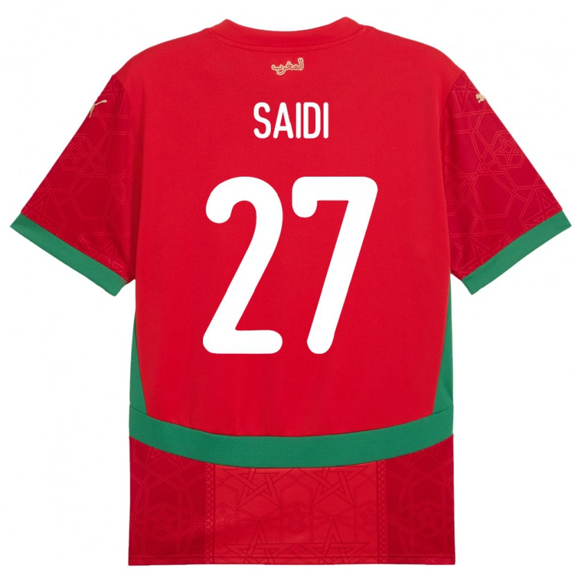 Danxen Kvinnor Marocko Yahya Saidi #27 Röd Hemmatröja Matchtröjor 24-26 Tröjor T-Tröja