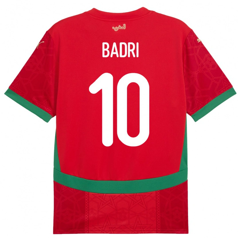 Danxen Kvinnor Marocko Najat Badri #10 Röd Hemmatröja Matchtröjor 24-26 Tröjor T-Tröja