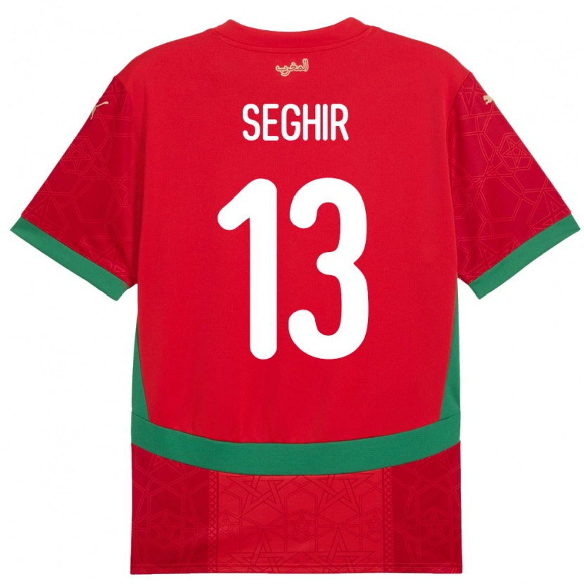 Danxen Kvinnor Marocko Sabah Seghir #13 Röd Hemmatröja Matchtröjor 24-26 Tröjor T-Tröja