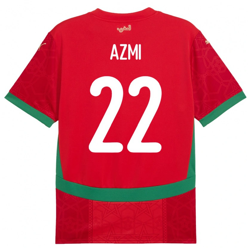 Danxen Kvinnor Marocko Ahmed Azmi #22 Röd Hemmatröja Matchtröjor 24-26 Tröjor T-Tröja