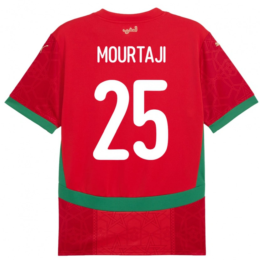 Danxen Kvinnor Marocko Chaymaa Mourtaji #25 Röd Hemmatröja Matchtröjor 24-26 Tröjor T-Tröja