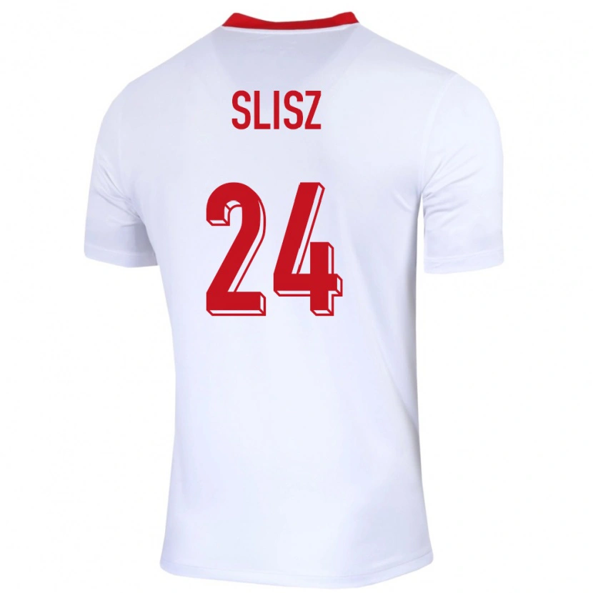 Danxen Kvinnor Polen Bartosz Slisz #24 Vit Hemmatröja Matchtröjor 24-26 Tröjor T-Tröja