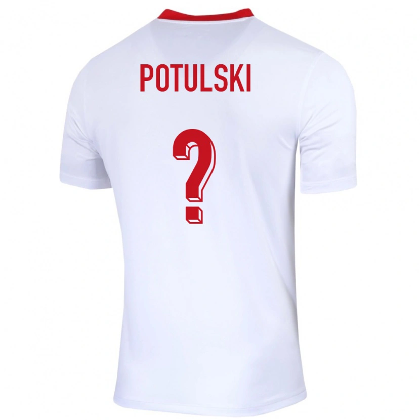Danxen Kvinnor Polen Kacper Potulski #0 Vit Hemmatröja Matchtröjor 24-26 Tröjor T-Tröja