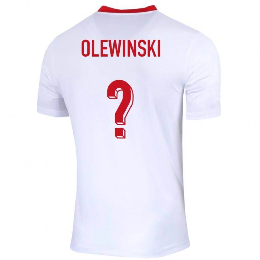 Danxen Kvinnor Polen Oliwier Olewinski #0 Vit Hemmatröja Matchtröjor 24-26 Tröjor T-Tröja