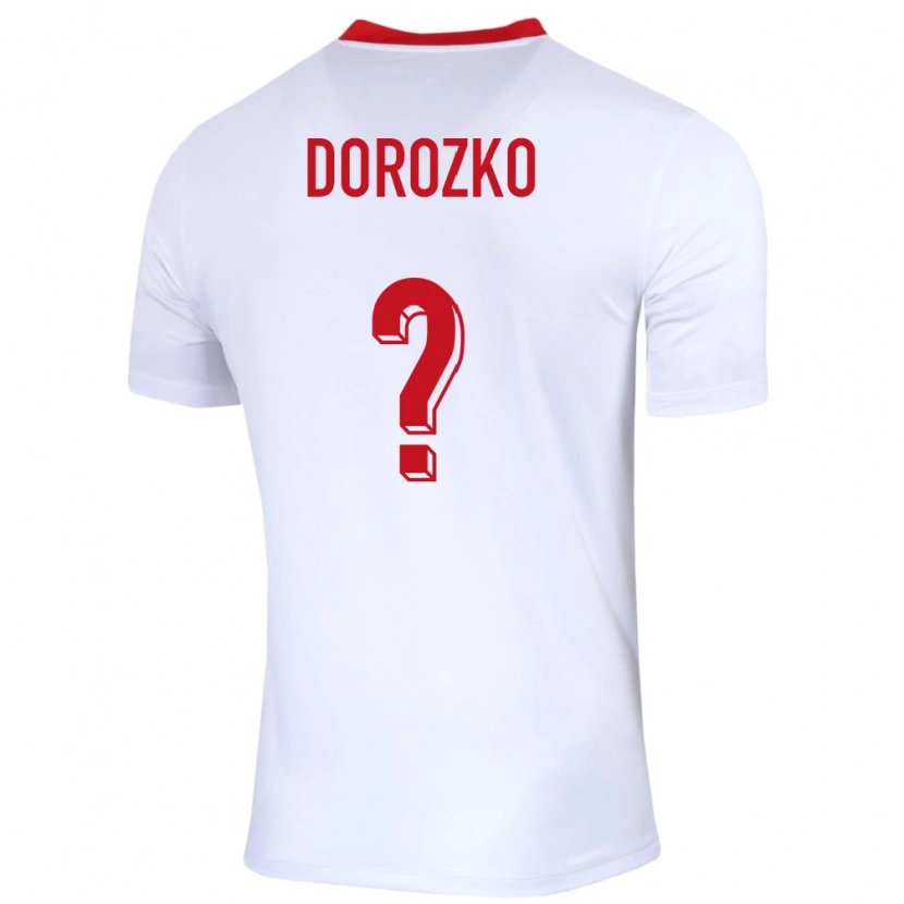 Danxen Kvinnor Polen Jan Dorozko #0 Vit Hemmatröja Matchtröjor 24-26 Tröjor T-Tröja