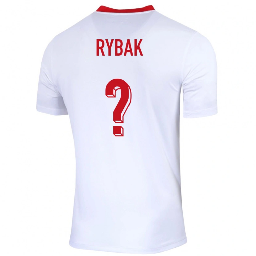 Danxen Kvinnor Polen Alan Rybak #0 Vit Hemmatröja Matchtröjor 24-26 Tröjor T-Tröja