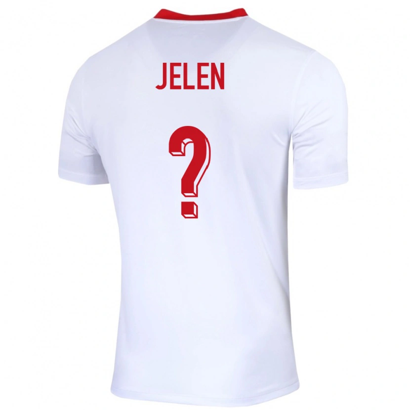 Danxen Kvinnor Polen Mateusz Jelen #0 Vit Hemmatröja Matchtröjor 24-26 Tröjor T-Tröja