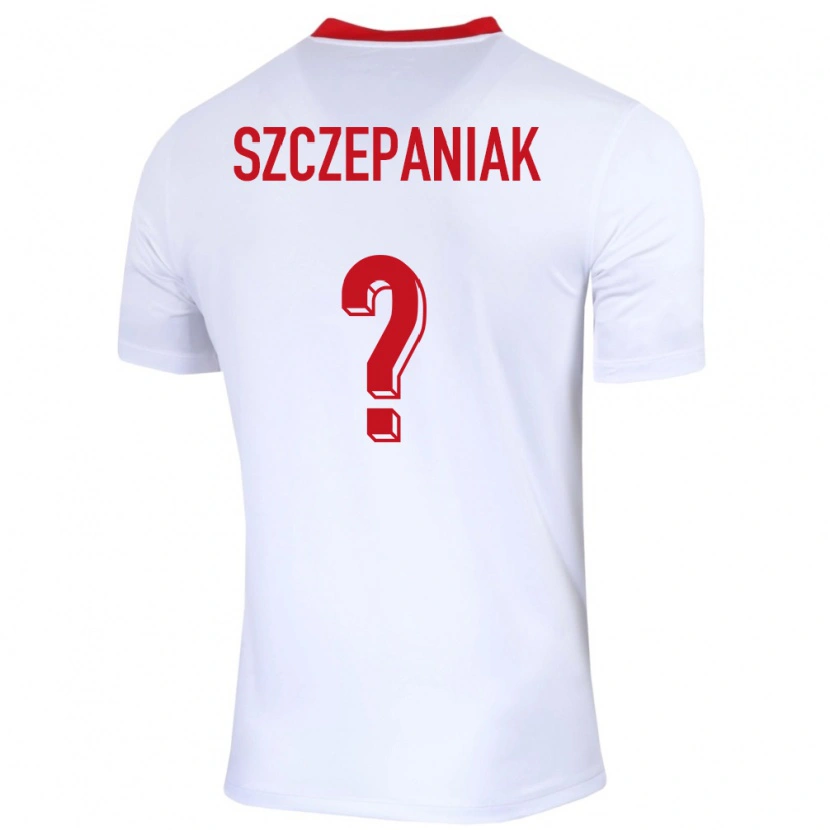 Danxen Kvinnor Polen Mateusz Szczepaniak #0 Vit Hemmatröja Matchtröjor 24-26 Tröjor T-Tröja
