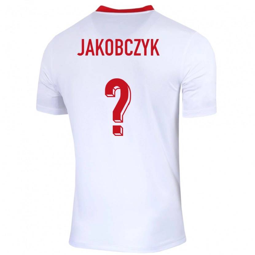 Danxen Kvinnor Polen Kamil Jakobczyk #0 Vit Hemmatröja Matchtröjor 24-26 Tröjor T-Tröja