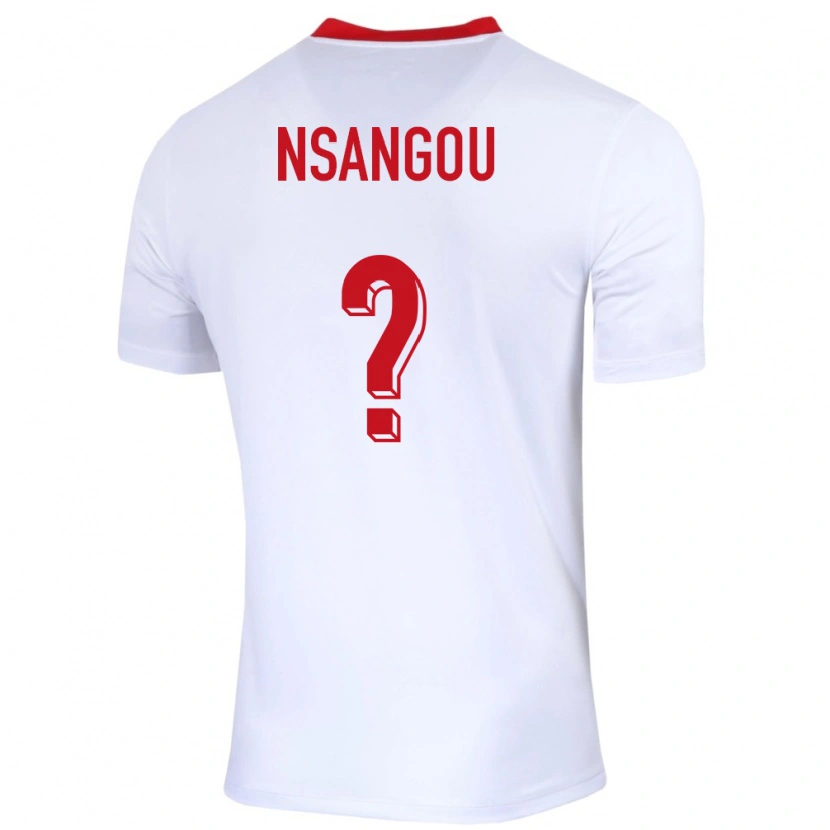 Danxen Kvinnor Polen Jonathan Nsangou #0 Vit Hemmatröja Matchtröjor 24-26 Tröjor T-Tröja