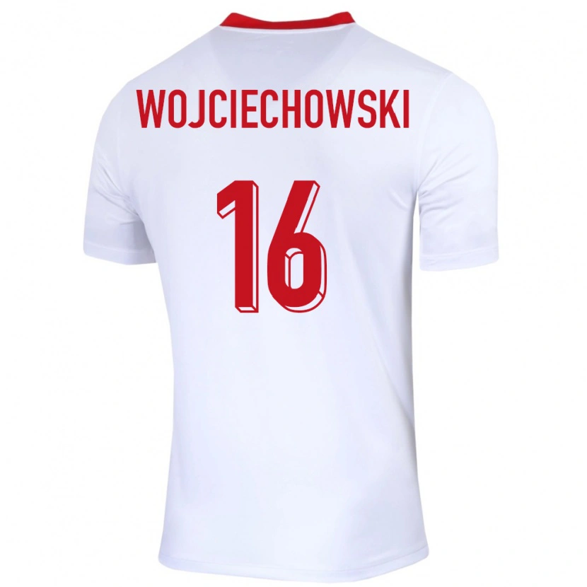 Danxen Kvinnor Polen Oliwier Wojciechowski #16 Vit Hemmatröja Matchtröjor 24-26 Tröjor T-Tröja