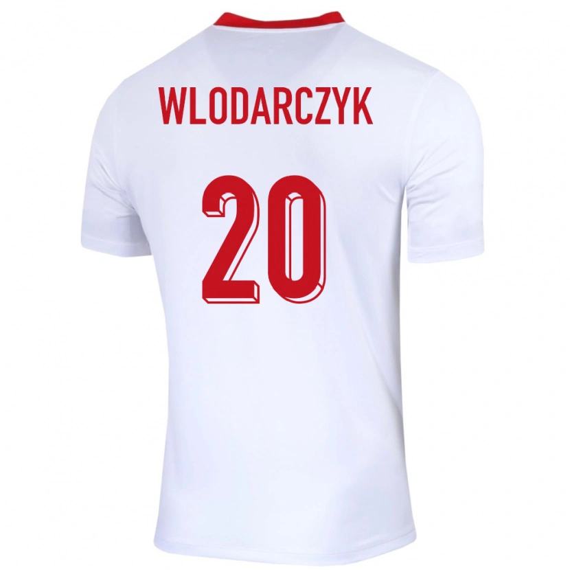 Danxen Kvinnor Polen Szymon Wlodarczyk #20 Vit Hemmatröja Matchtröjor 24-26 Tröjor T-Tröja